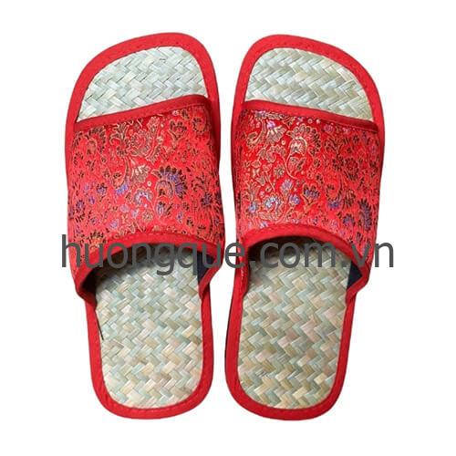 Dép cỏ bàng, quai ngang gấm đỏ Hương Quế - DCQ-107 - Image 51