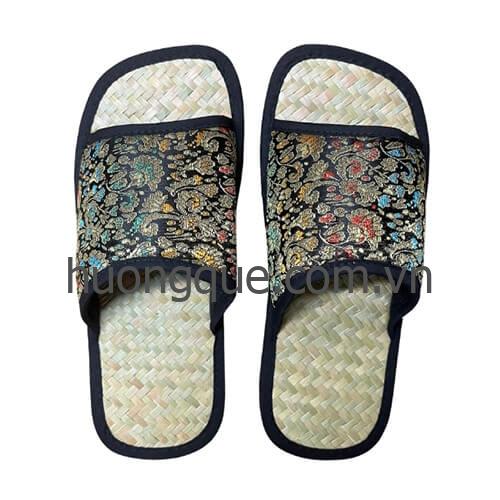 Dép cỏ bàng, quai gấm đen Hương Quế - DCQ-110 - Image 51