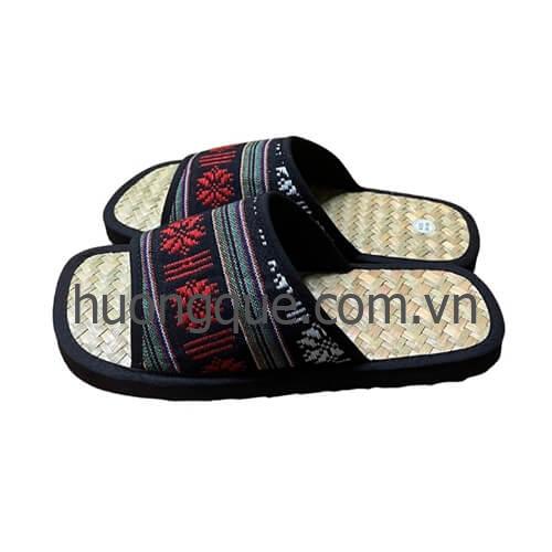 Dép cỏ bàng, quai thổ cẩm Hương Quế - DCQ-112 - Image 53