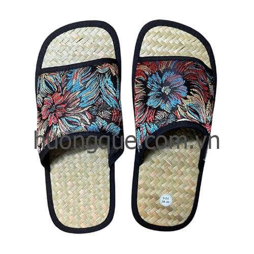 Dép cỏ bàng, quai gấm hoa Hương Quế - DCQ-111 - Image 51