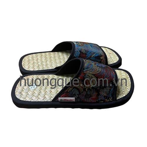 Dép cỏ bàng, quai gấm hoa Hương Quế - DCQ-111 - Image 52