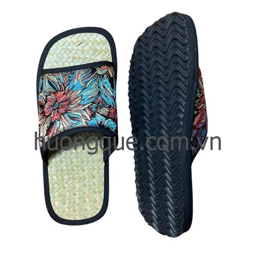 Dép cỏ bàng, quai gấm hoa Hương Quế - DCQ-111 - Image 53